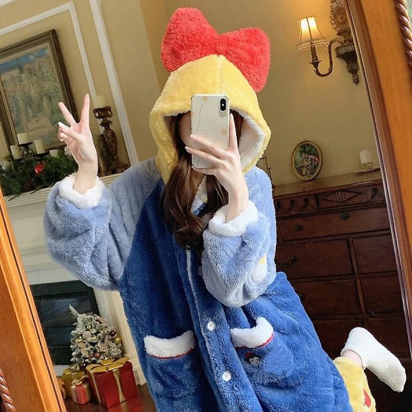 2024-2022 Winter Kawaii Sanrio Pyjamas Animation Kuromi Cinnamoroll My Melody Facecloth Plysch Varma och bekväma Pyjamas Byxor Set S 150-157CM 7