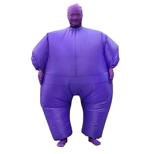 Uppblåsbar Helkroppsdräkt Kostym Vuxen Rolig Cosplay Klädsel Fest Leksak Gåva Purple