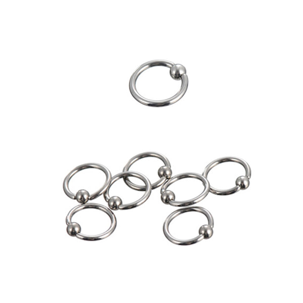 85st Tongue Eyebrow Lip Belly Navel Ring rostfritt stål Pierc Silver