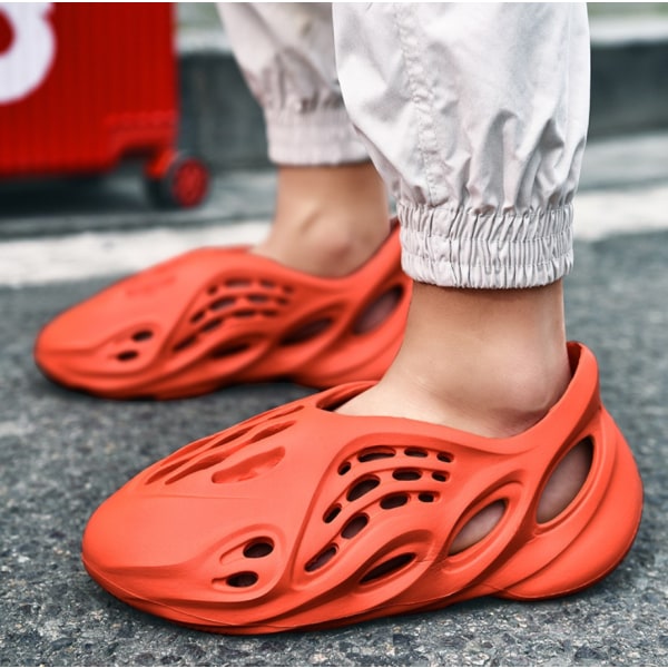 Unisex strandsko Sportssandaler Sommerdusjtøfler Orange 36-37