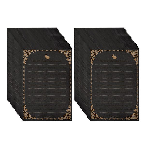 100 ark skrivpapper, brevpapper med linjer brev black