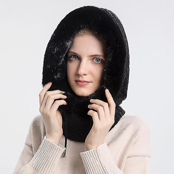 Vinter Outdoor Riding Hodeplagg Kaldtikker Ski Cap Varm Skjerf Mask Helt stykke Gray