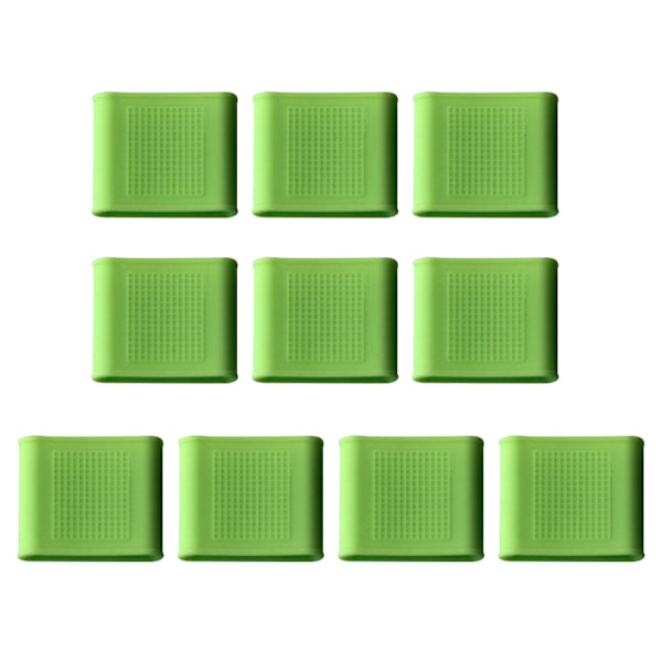 10 st / set Finger silikon för Skydd för fingerstöd kompression, finger för skydd för alla spor Green 0.02