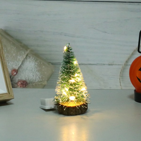 1:12 Dukkehus Miniatyr juletre LED jul