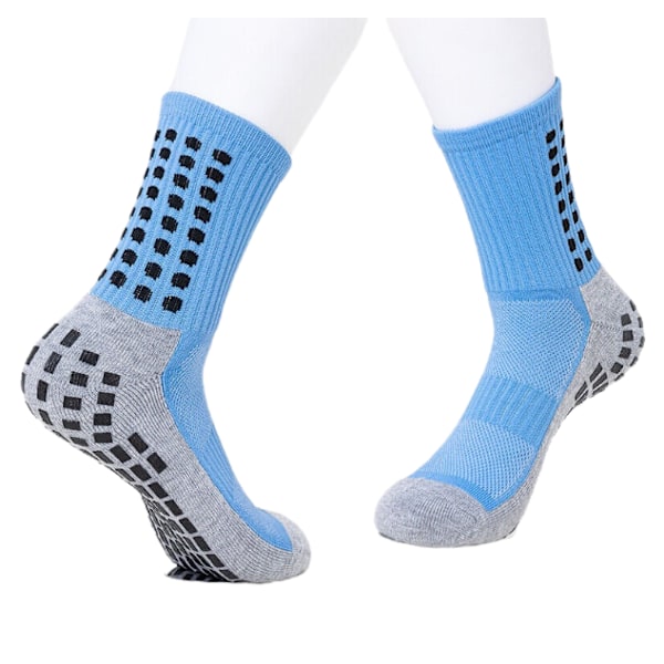 Sportsockor Fotbollsstrumpor Anti-halkstrumpor Gripsockor Sky Blue