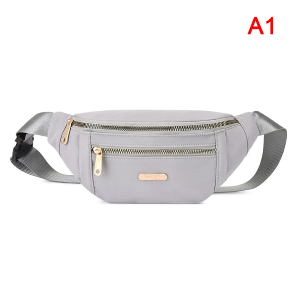 Sport midjepaket kvinnor Crossbody plånbok bälte Resetelefonväsk Gray
