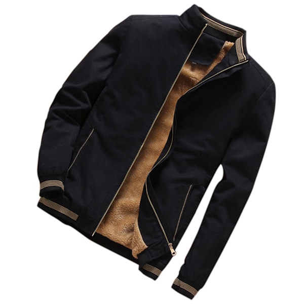 Herrejakker Vinterjakker Mote Casual Kappa Klær for Menn Slim Stand Collar black black 5xl
