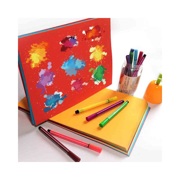 100 ark farget A4-papir, blandet A3-kopipapir