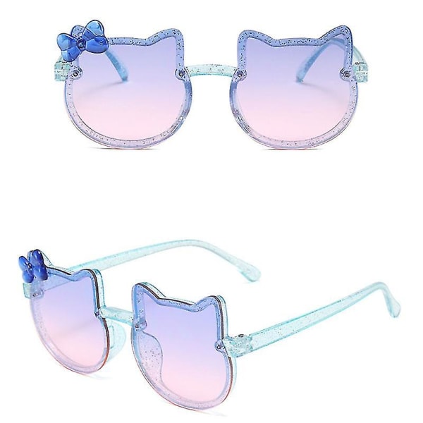 Lapset Aurinkolasit Tytöt Pojat Kiiltävät Bowknot Aurinkolasit Lovely Cat Lasten silmälasit Muoti Gradient Silmälasit Uv400 Pink AS SHOWS