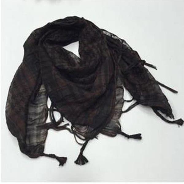 Män Kvinnor Arab Tactical Desert Army Shemagh Keffiyeh Scarf Wrap Scarves_c Coffee