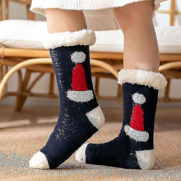 Söta varma strumpor Thicken Plus Cotton Vinter Damstrumpor Jul Kawaii strumpa Xmas Present Hem Golv Rum Rolig Sock S style 3