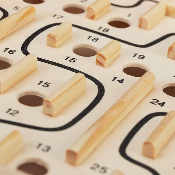 Trelabyrintspill, med 2 Kuler, Ferdighetsspill, Balanse, fra 3 år, XL-brett