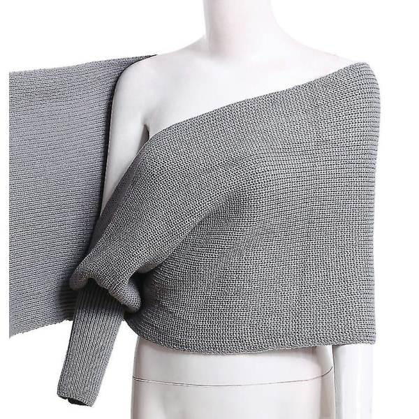 Kvinnor Stickad tröja Toppar Scarf Med ärm Wrap Vinter Varm Sjal Halsdukar DARK GREY