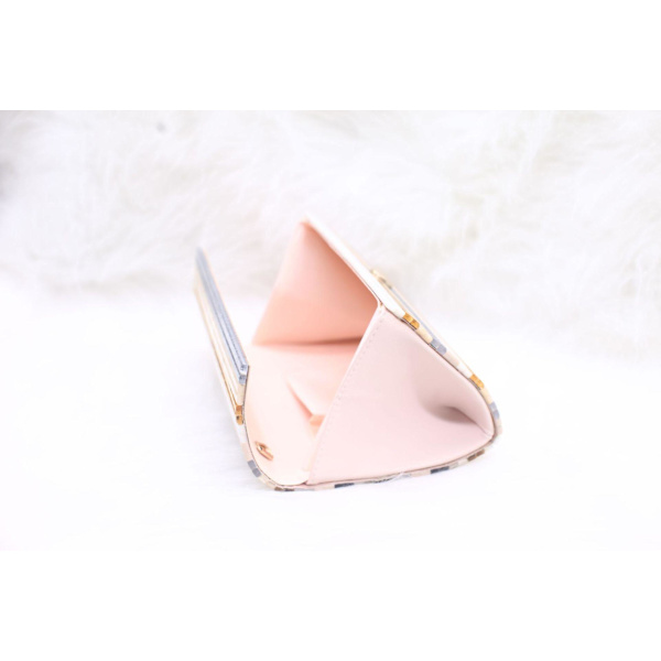 Sequin Sliver Panel Tri-fold Akryl Evening Bag