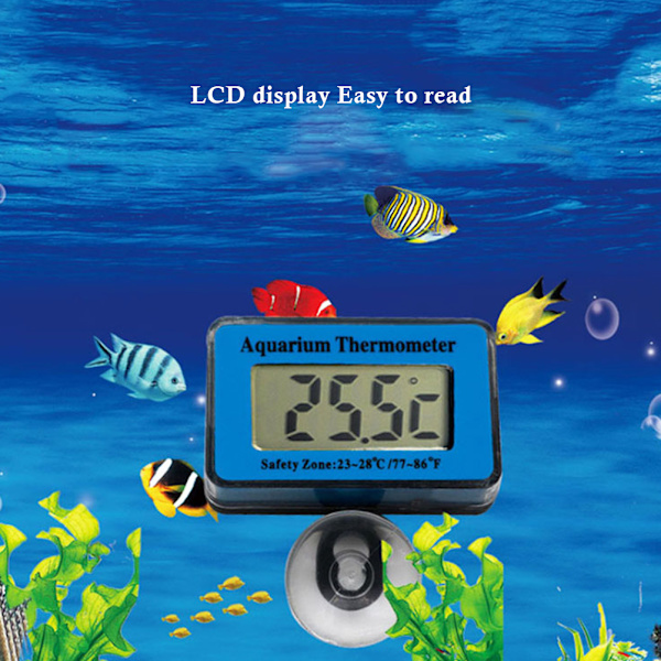Akvarie Digital Termometer til Fisketank LCD Display, Nedsænkelig Vandtemperaturmåler