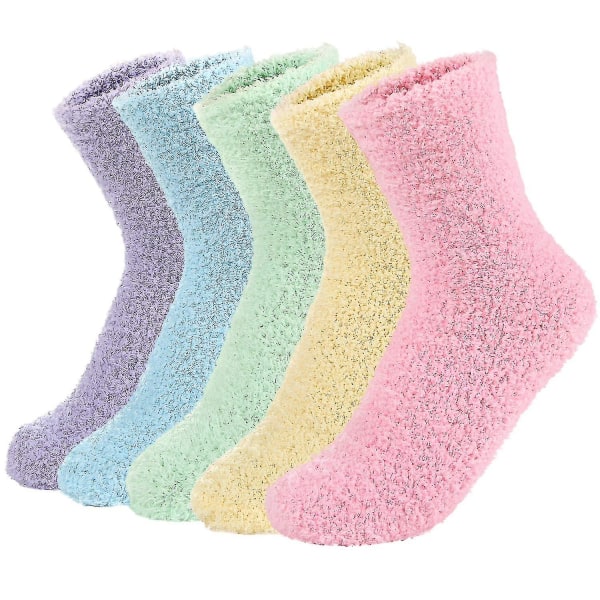 Dam Warm Soft P Tofflor Strumpor Fluffy In
