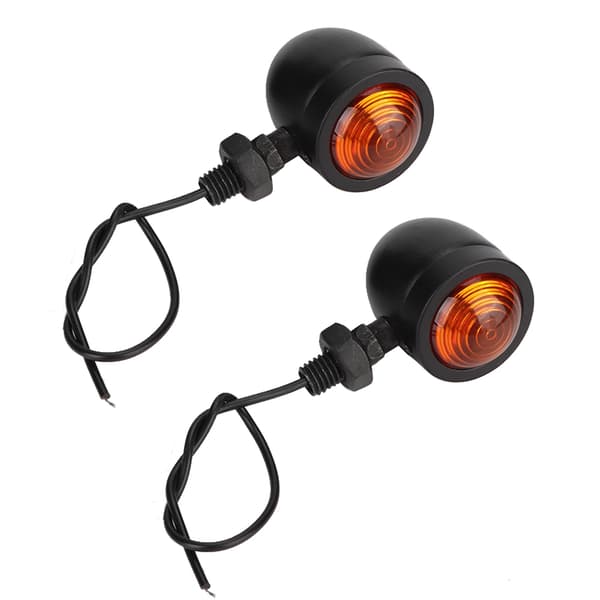 Retro Metalliska Motorcykel Blinkers - Set om 2 0.2