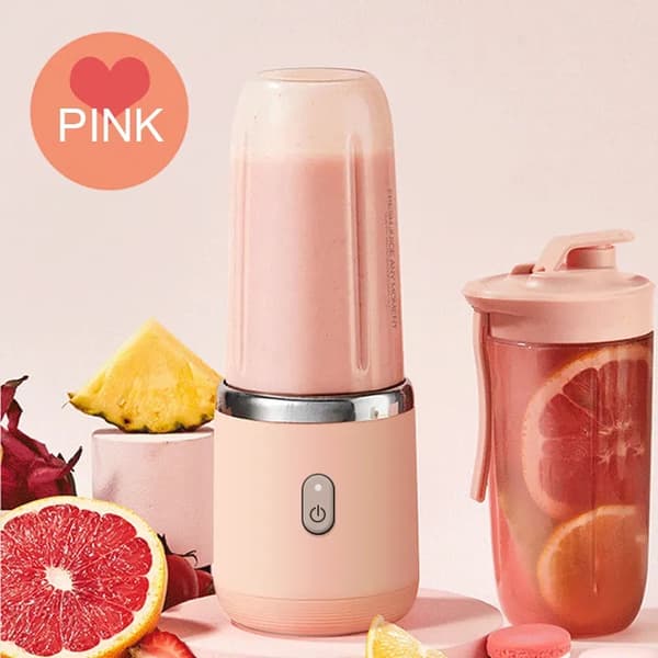 Bærbar smoothieblender, 400 ml, pink