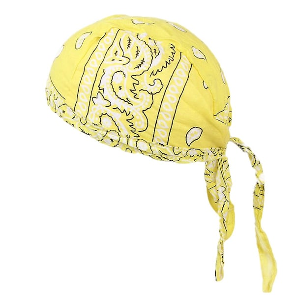 Puuvilla Miesten Naisten Merirosvot Lippis Pyöräily Pääpanta Hattu Bandana Huivi Yellow