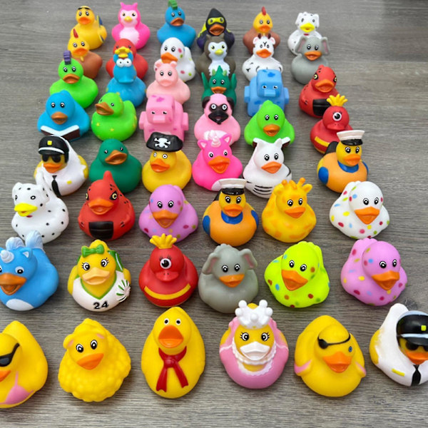 24 / 36 st badankor i gummi - badleksaker för småbarn 1-3 år, olika sorters badankor - mjuka babypoolleksaker - födelsedagspresenter