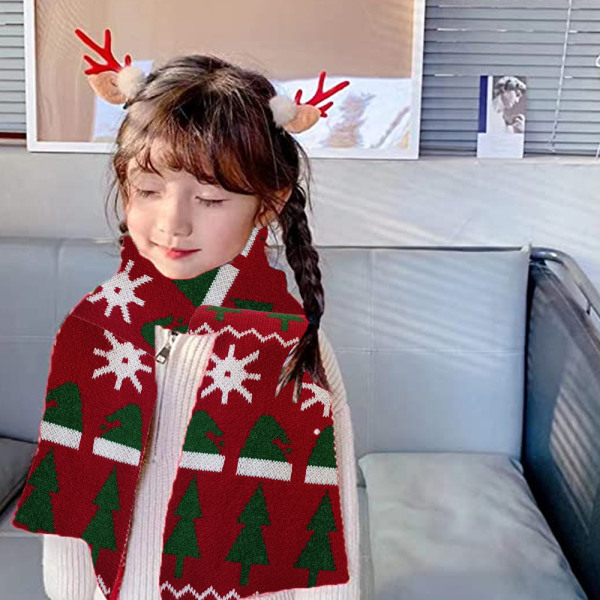 Julscarf Vintermode jacquardstickad halsduk style1