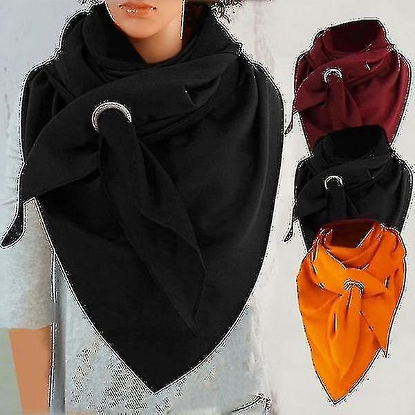 Dam Vinter Varm Scarf Stickad Tjock Vindtät Sjal Scarf För(a)