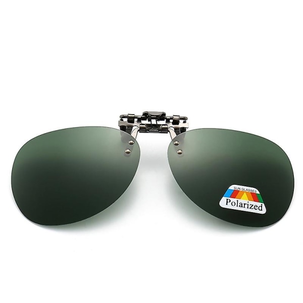 Aviator Solbriller Polarisert Clip Metal Clip Solbriller Driver Solbriller Fargeskifter Nig Dark green sheet