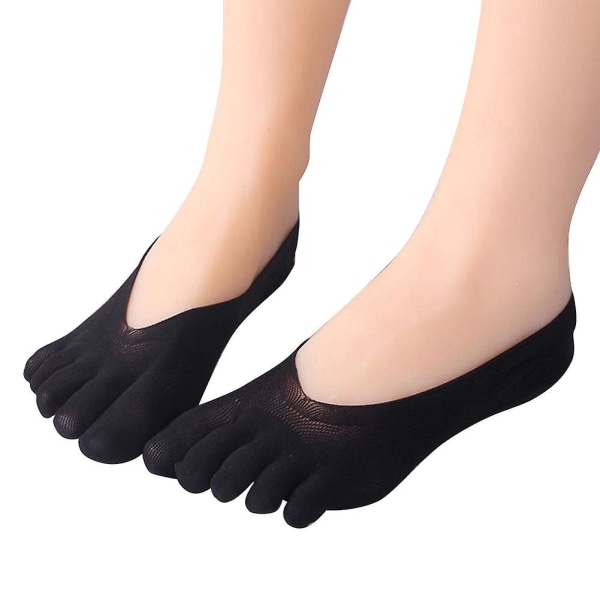 Running Five Fingers Invisible Liner Boat Cotton Ankel Toe Sokker for kvinner Damer Skin Color 6pcs