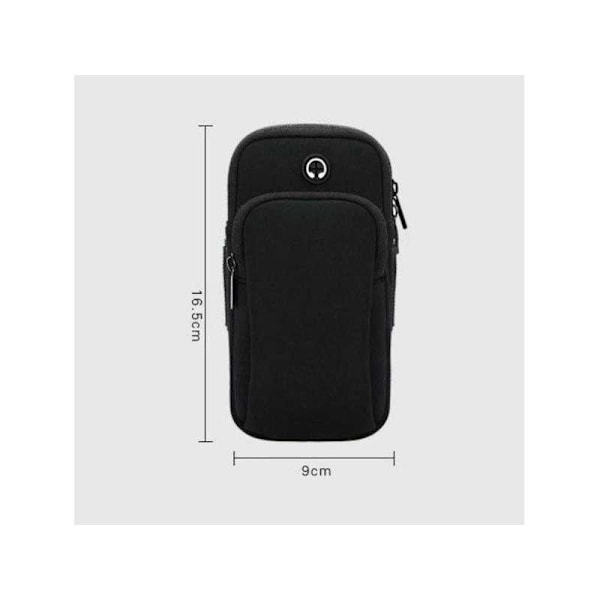 Robust & Bekväm Sportarmband för iPhone / Android Smartphones Black Svart