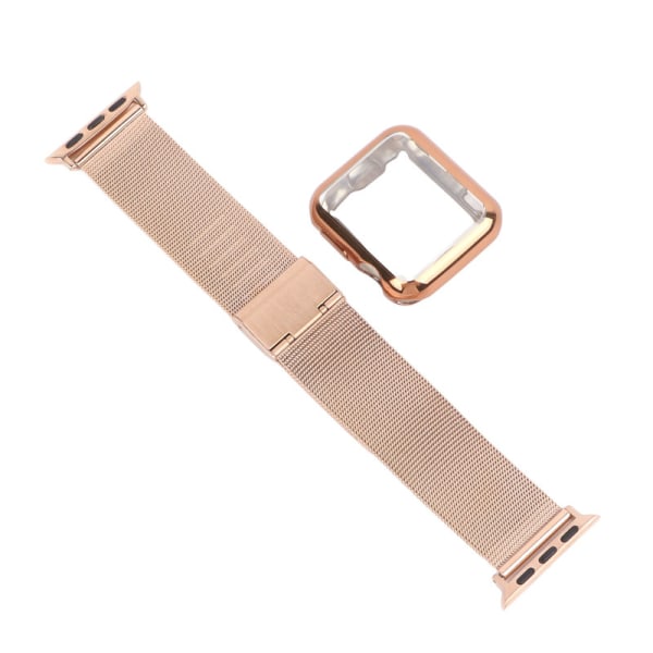 Justerbart snyggt ersättningsarmband i silikon för Iwatch Rose Gold 1,7 tum