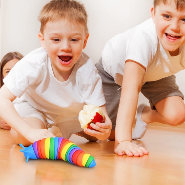 Fidget Slug Toys kan vridas Sensorisk leksak Slumpmässig färg Caterpillar random colorful