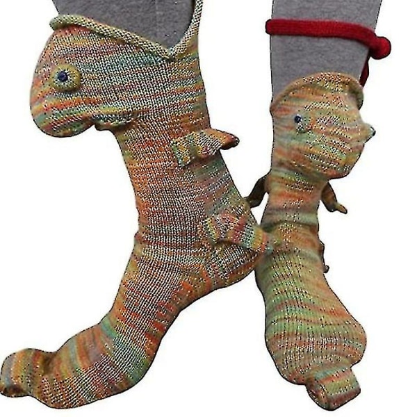 Sticka Krokodilsockor Djursocka Stickad Nyhet Vinter Varm julklapp  Chameleon Socks 1536 | Chameleon Socks | Fyndiq