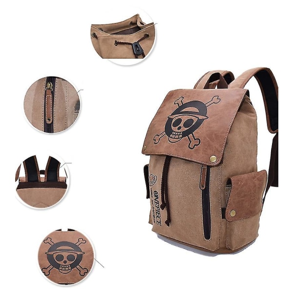 Anime One Piece Naruto Attack On Titan Backpack Student Skoleveske Casual Canvas Bag One Piece