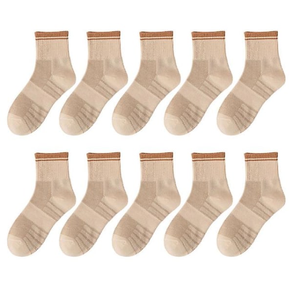 10 Pack Miesten Puuvillasukat Mesh Hengittävät Lyhyet Casual sukat Kesä Urheilusukat Imeytyvät Hiki Nilkkasukat Set-color Mix,eur Koko 39-45 color B Uniform code
