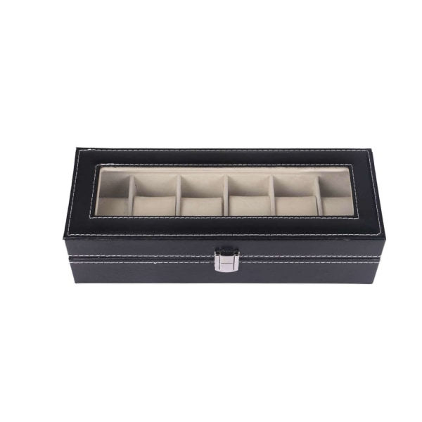 Lyxig Klockbox / Klocklåda / Urbox / Urboxs för 6 klockor black
