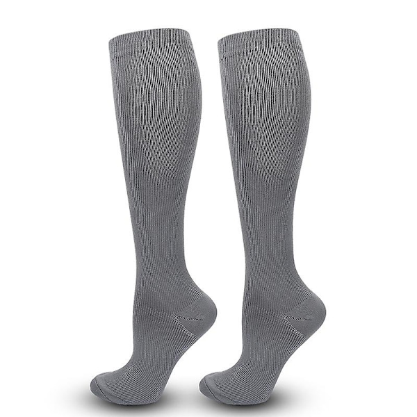 Miehet Naiset Ohut kompressiosukat Anti Väsymys Urheilu Paine Kiinteä Juoksu Elastinen 1 paria XXL Grey