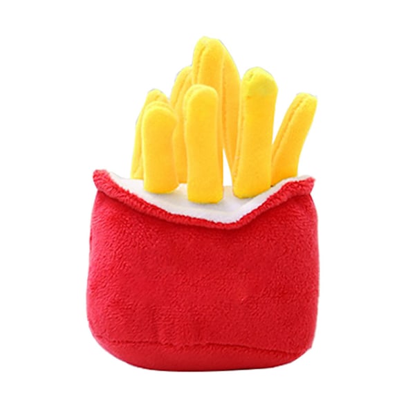 Pet Plysch tuggleksak Hundleksak resistent mot tuggande molarer för att lindra tristess pommes frites form