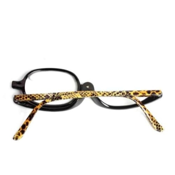Forstørrelsesglas Makeupbriller Nedfældelige linser Sort ramme +1.5-4 Styrke Strength 2.00