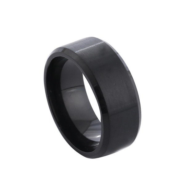 Basic unisex ringar i rostfritt stål Matt polerad finish bandring för dejting Shopping fingertillbehör Number 12