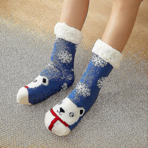 Söta varma strumpor Thicken Plus Cotton Vinter Damstrumpor Jul Kawaii strumpa Xmas Present Hem Golv Rum Rolig Sock S style 23