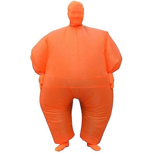 Uppblåsbar Helkroppsdräkt Kostym Vuxen Rolig Cosplay Klädsel Fest Leksak Gåva Orange