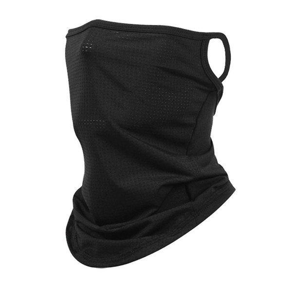 Farfi Summer Outdoor Hiking Cycling Dust Sun Protection Face Cover Neck Gaiter Scarf Black