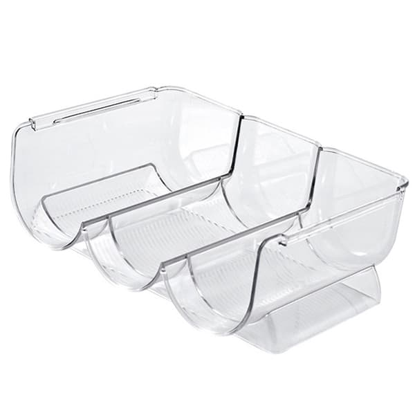 Stackbar Transparent Plastvinflaskehållare för Hemvisning - Rymmer 3 Flasko 3 layers