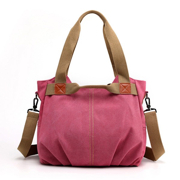 Dame Håndveske Skulderveske Trendy Allsidig Stor kapasitet Enkel Multifunksjonell Rose Red