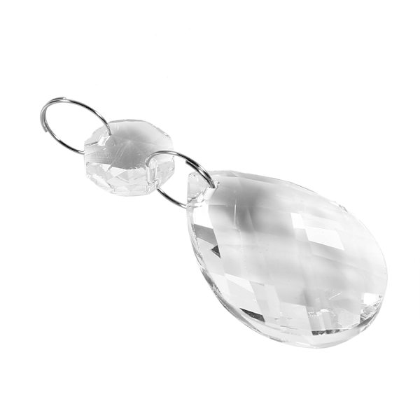10 stk Klare Glasskrystall Prisme Lyskrone Henger - DIY Lys Lampe Tilbehør