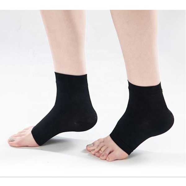 Ankel Malleolar Gel-ermer - Polstrede skøytesokker med ankelbensputer for kunstløp, ishockey, inline, rulleskøyter (One Size)