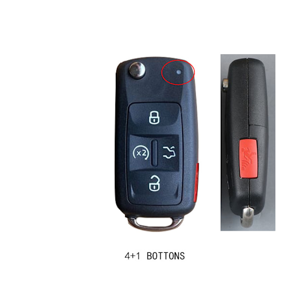 Nøglehus til VW, Sharan, Tiguan, Golf, Sagitar, MK6 Polo, Touareg, Coque-udskiftning, 4/5 knapper 4-1 BOTTONS