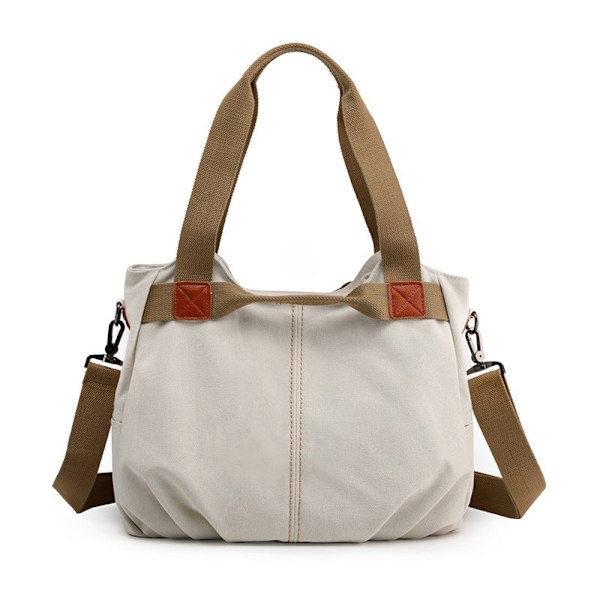 Dame Håndveske Skulderveske Trendy Allsidig Stor kapasitet Enkel Multifunksjonell Beige
