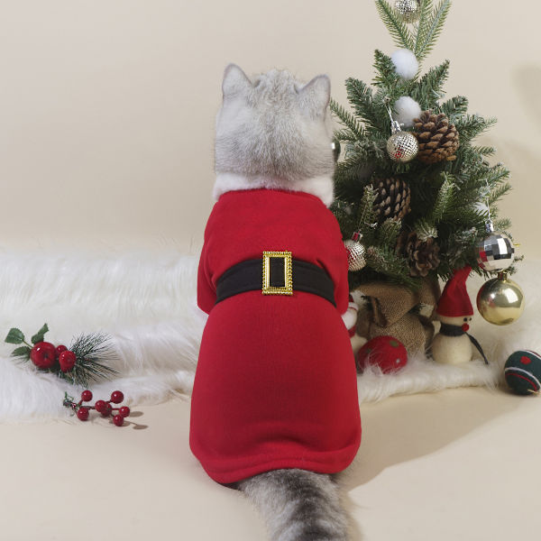 Julepyjamas til kæledyr - kat og hund - efterår og vinter - klassisk stil S