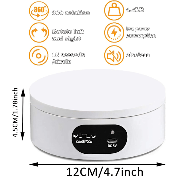 Elektrisk Drejeskive, Elektrisk Roterende Displaystand, 360° Automatisk